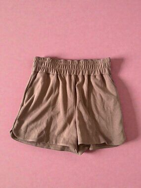 BRISAS Light Brown Tan High Waist Shorts Size Small NEW NWT